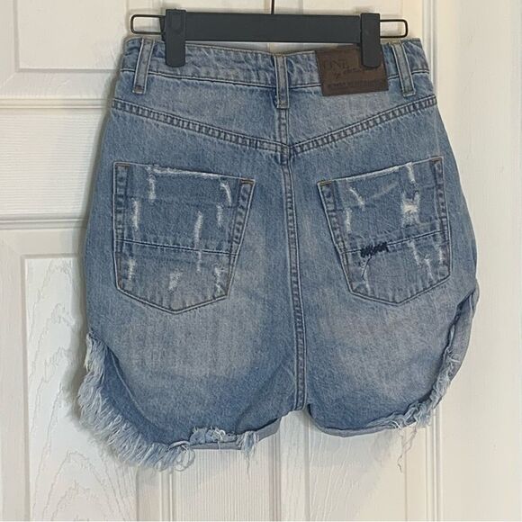 One Teaspoon High Waist Bandits Slim FitTwisted Cuff Hem Size 24 Button Fly - Picture 12 of 12